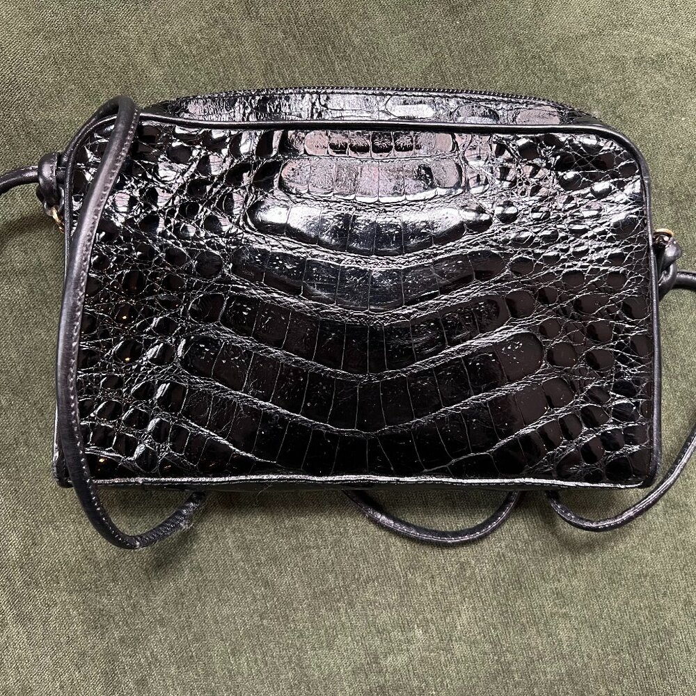 Vintage Franco Parmeggiani Black Leather Crossbody bag